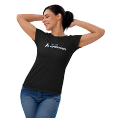 Women's short sleeve t-shirt "More Adventures"