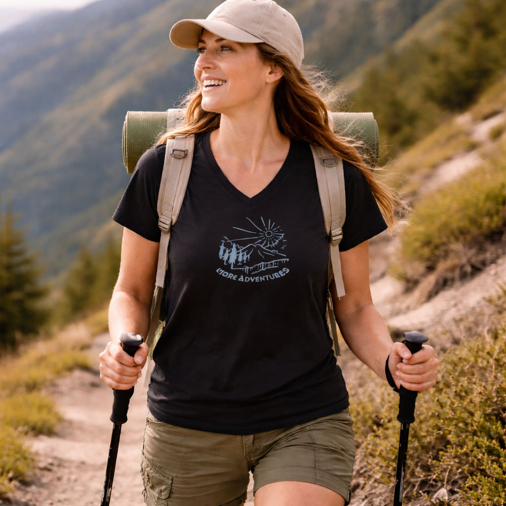 Unisex Short Sleeve V-Neck T-Shirt