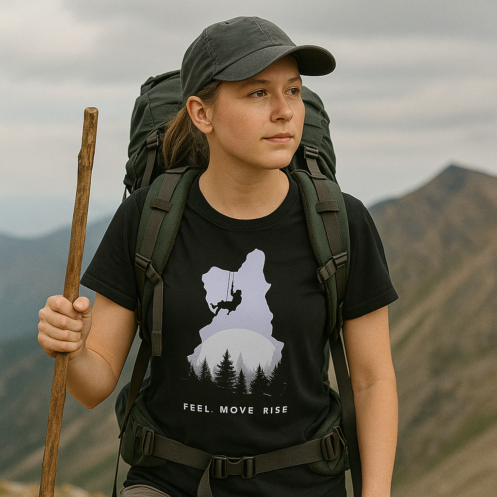 More Adventures™ “Feel. Move. Rise.” Unisex Tee