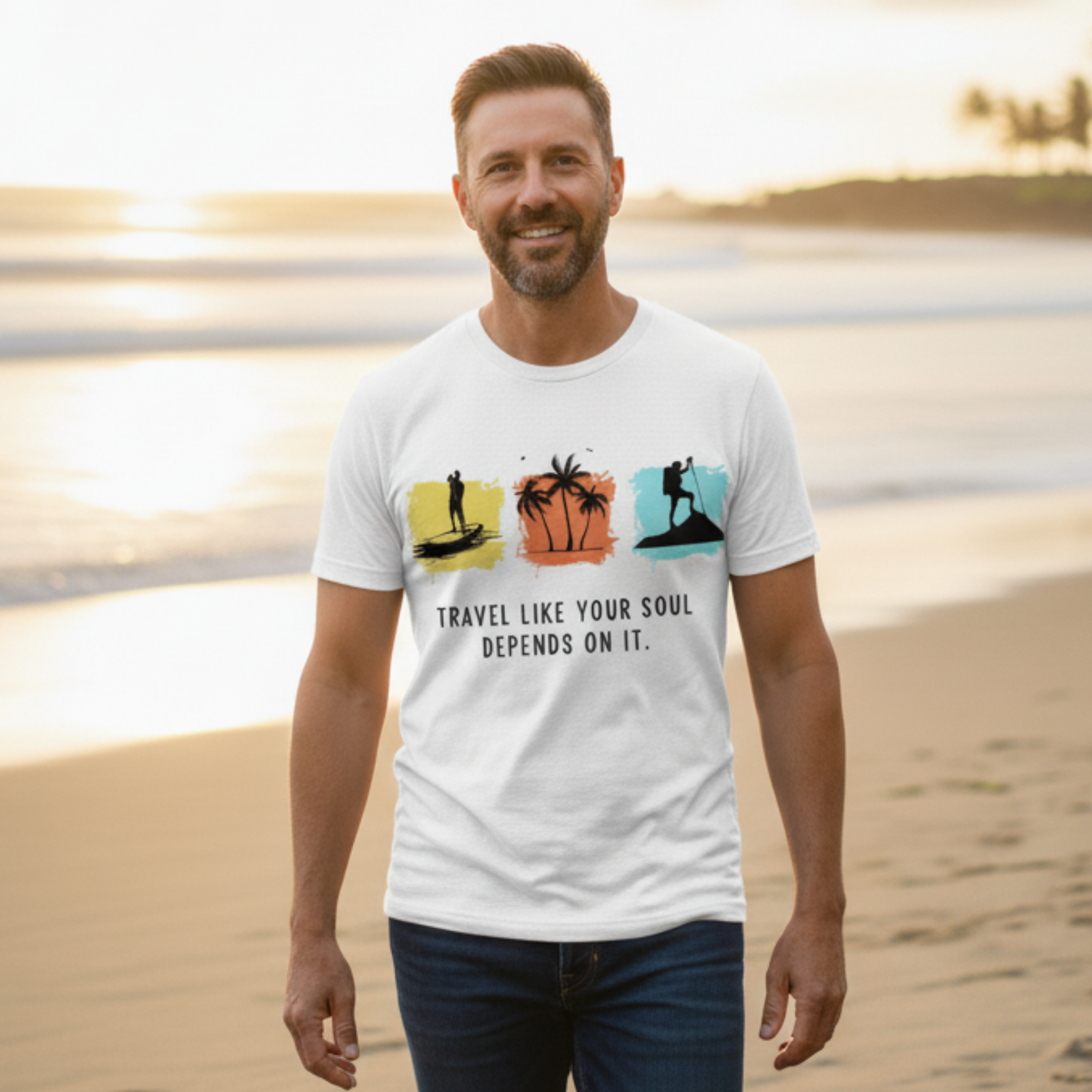 More Adventures™ “Travel Like Your Soul Depends On It” Unisex Tee