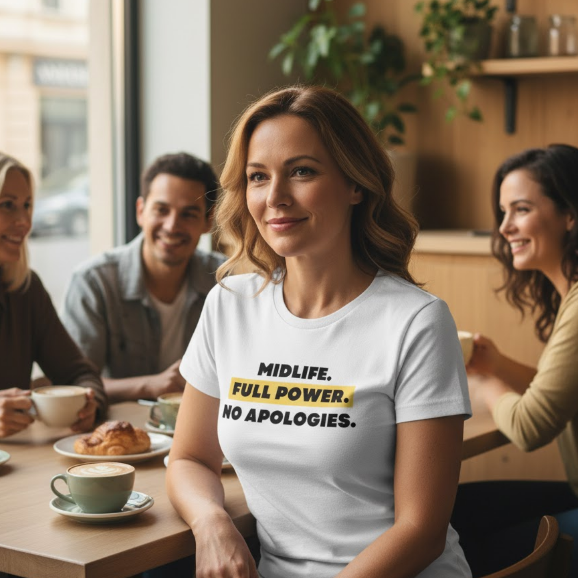 More Adventures™ “Midlife. Full Power. No Apologies.” Unisex Tee