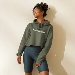 Woman's Crop Hoodie "More Adventures"